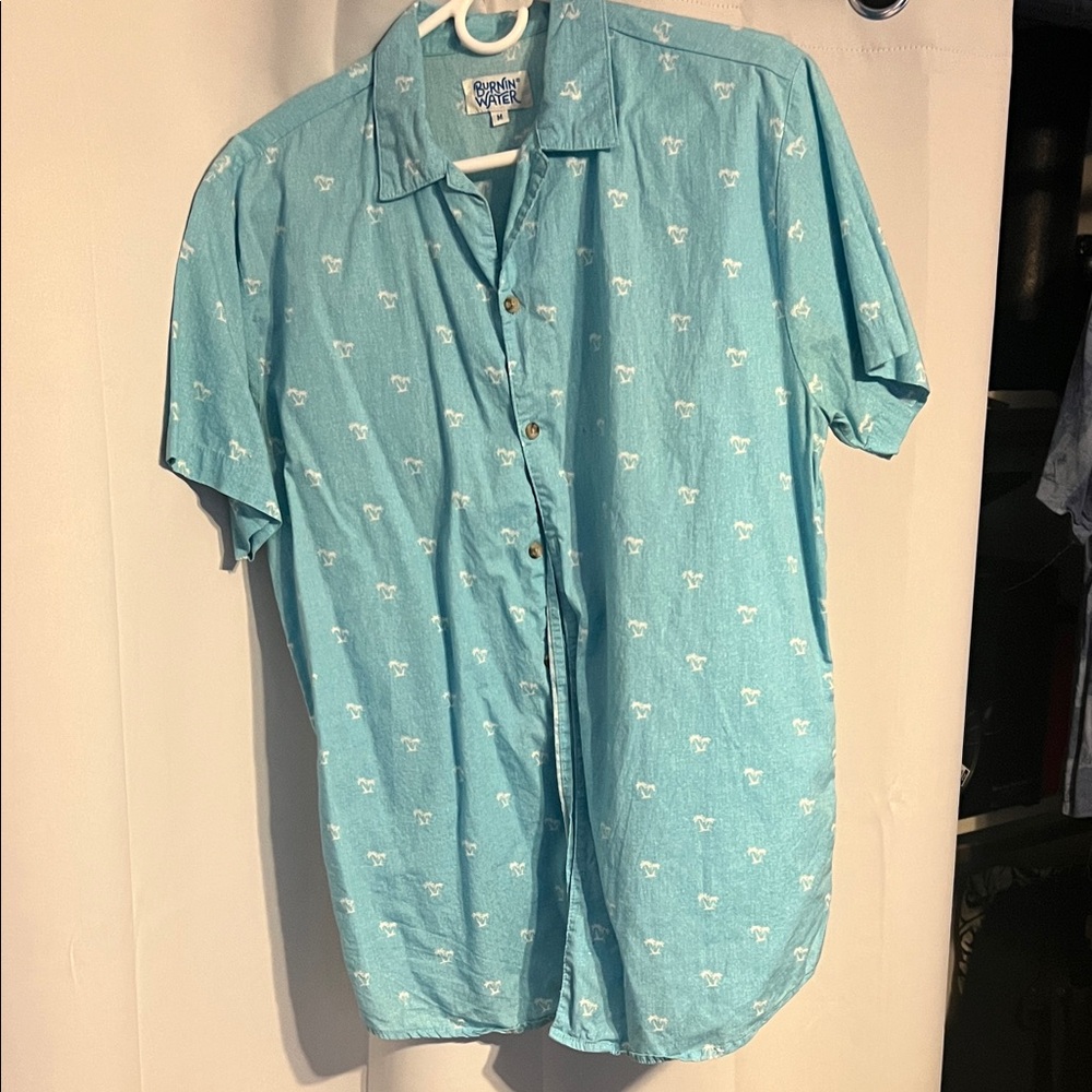 Aqua Casual Button Down Shirt